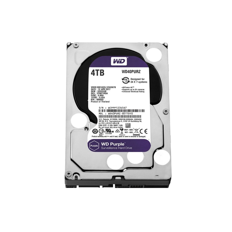 WD WD40PURZ 4TB Surveillance Hard Disk Drive (Purple)