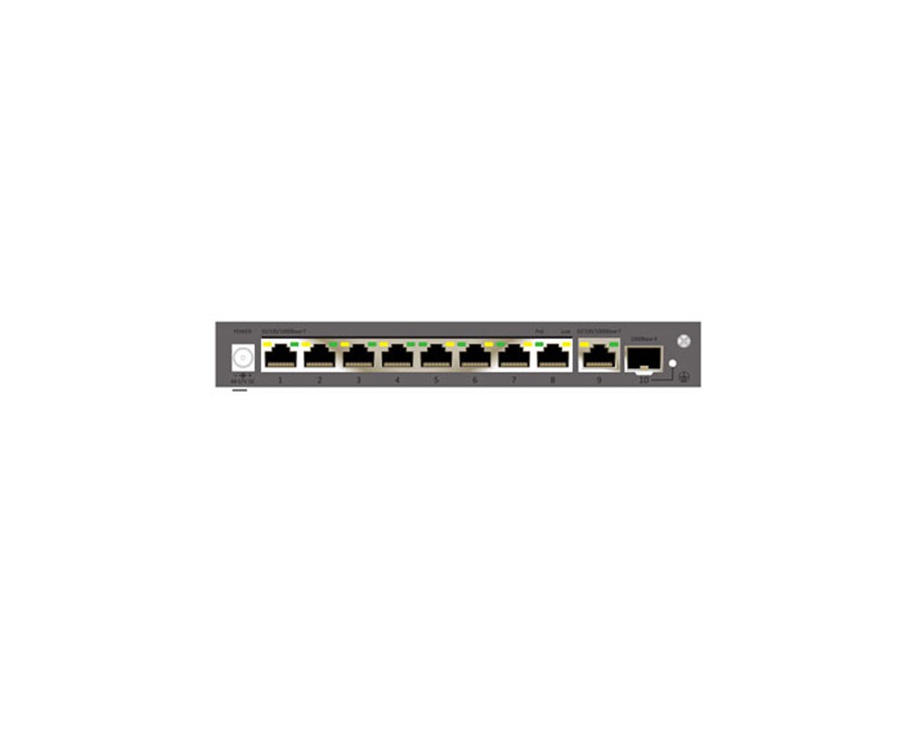 CP Plus 8 Port Gigabit POE Switch with 1 Giga and 1 Giga Fiber - CP-TNW-GP8G1F1-12