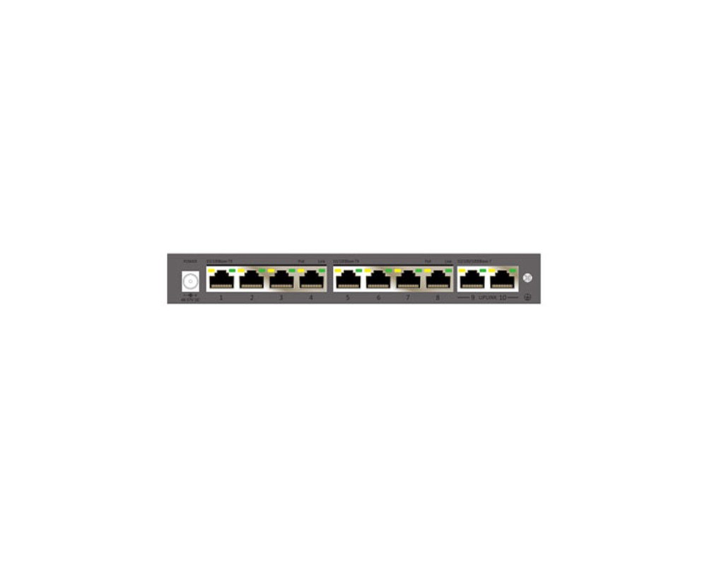 CP Plus 8 Port Fast Ethernet POE switch with 2 GE Ports - CP-TNW-HP8G2-12