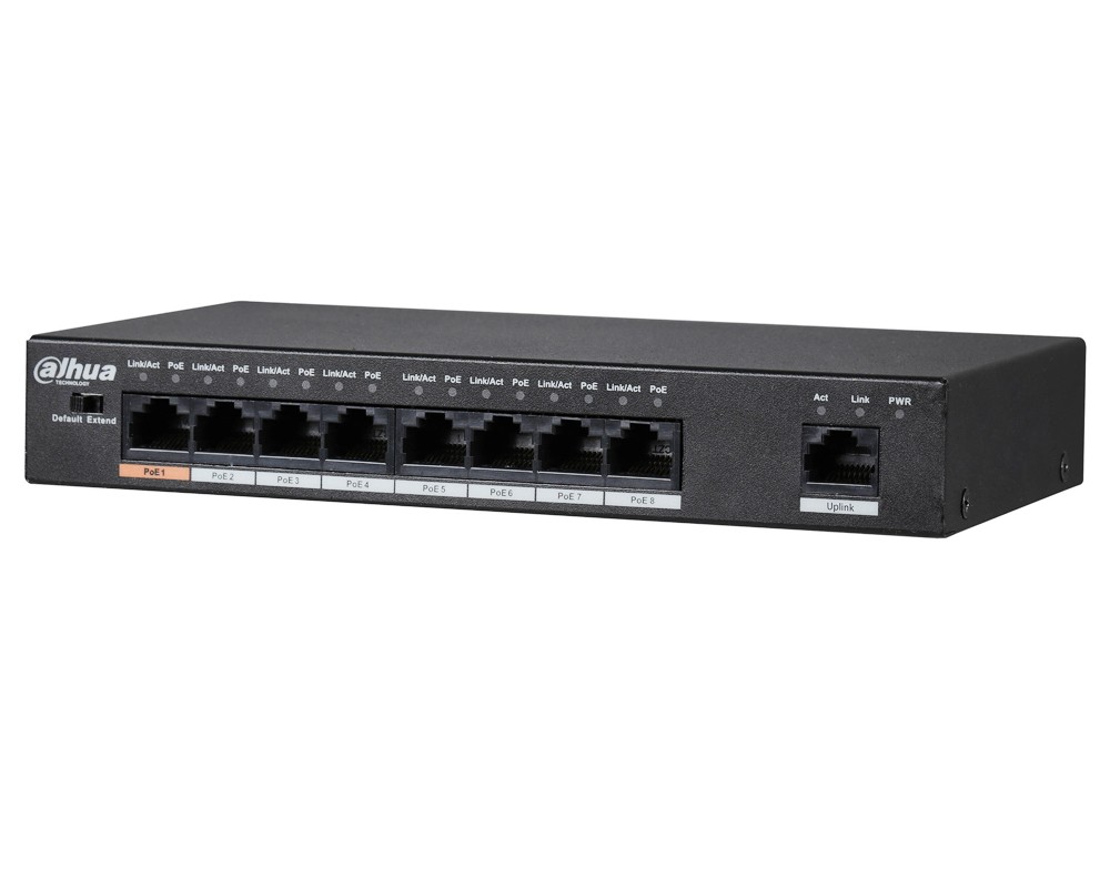 Dahua 8-Port Fast Ethernet PoE Switch - DH-PFS3009-8ET-96
