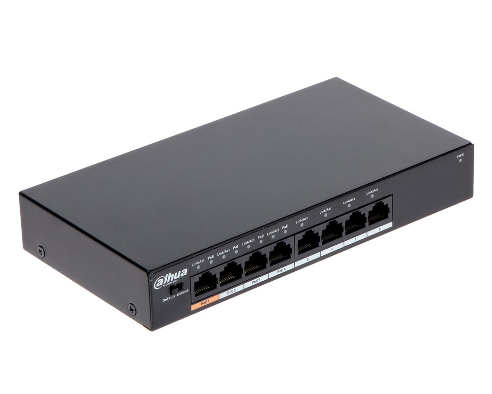 Dahua 8-Port Fast Ethernet PoE Switch with 4-Port PoE - PFS3008-8ET-60