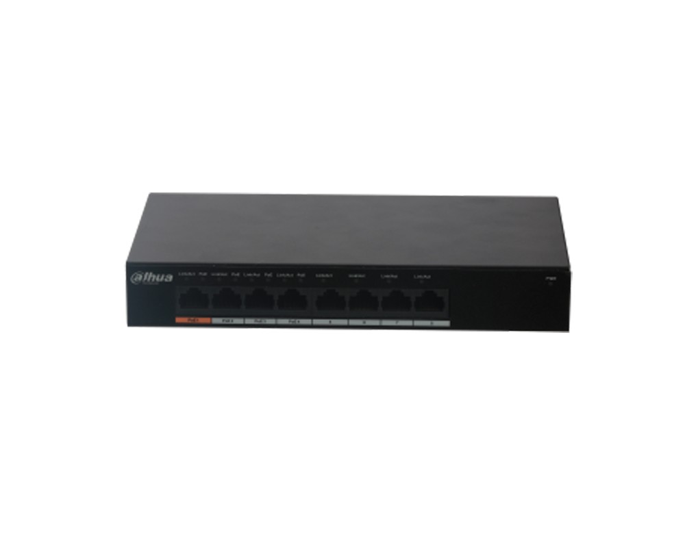 Dahua 8-Port Gigabit Ethernet PoE Switch with 4-Port PoE - PFS3008-8GT-60